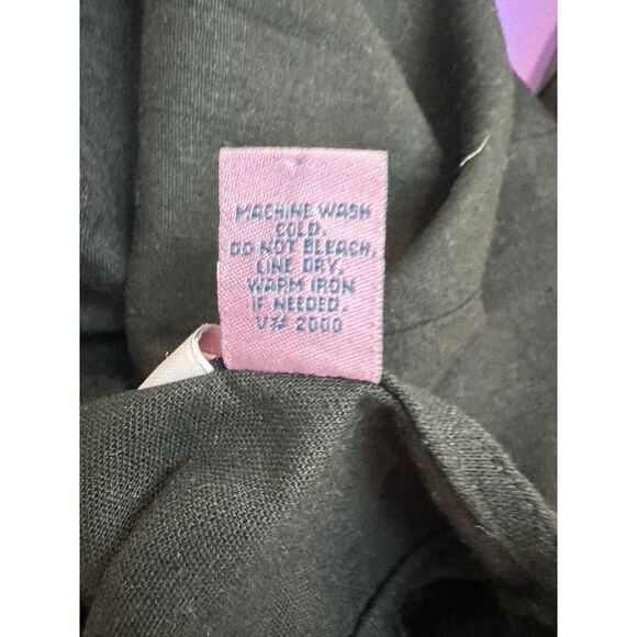 Vintage Embroidered Linen Blend Dress Daisy Black - Size Medium 10 - 12 - Picture 10 of 12